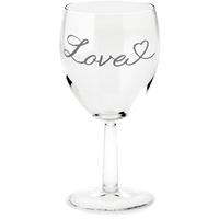 "Love" Engraved Wine Glass