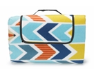 Multi-Coloured Chevron Picnic Blanket L