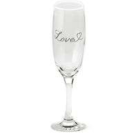 "Love" Engraved Champagne Flute