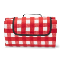 Classic Red & White Gingham Picnic Blanket S