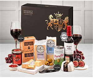 Cotswold Artisan Cheese & Wine Tasting Box with Red Wine