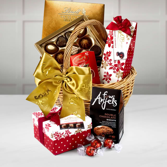Regency Hampers Chocolate Indulgence Gift Hamper with Four Anjels Double Chocolate Biscuits & Swiss Luxury Chocolate