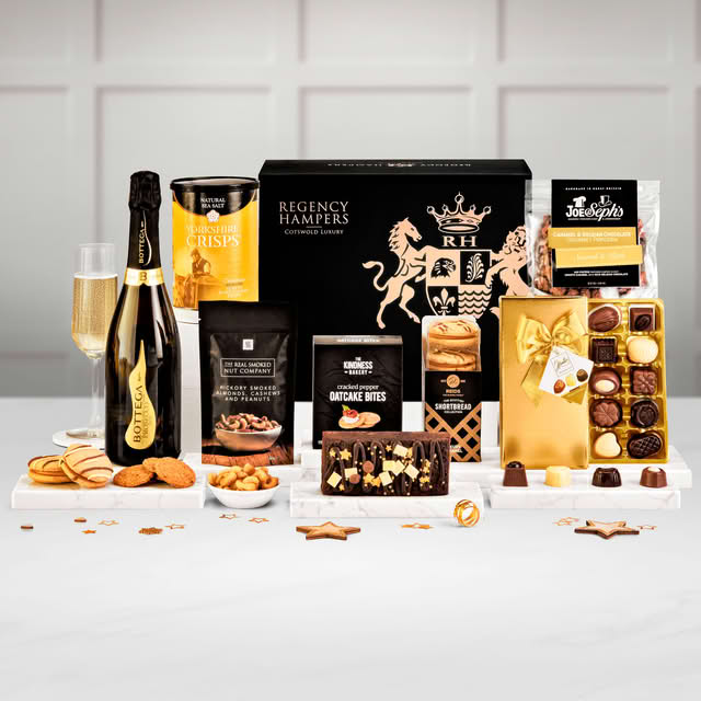 Auden Gift Hamper With Bottega, Millesimato Spumante Brut, 75cl in a RH Branded Large Magnetic Box