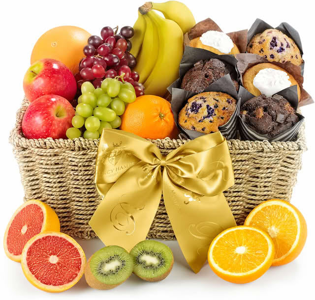 Get Well Soon Hamper Carton - Filled With Fresh Fruit & Muffin