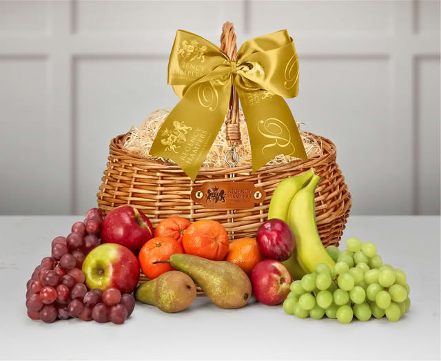 Birthday Essential Fresh Fruit in a Hand Made Small Wicker Shopper