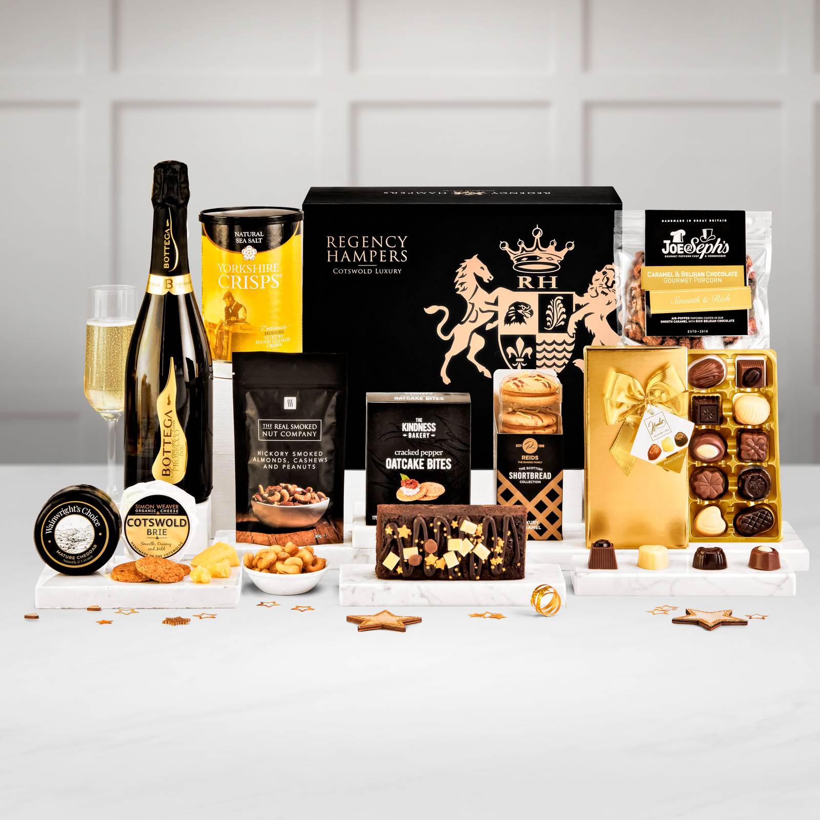 Kipling Gift Hamper With Bottega, Millesimato Spumante Brut, 75cl in a RH Branded Large Magnetic Box