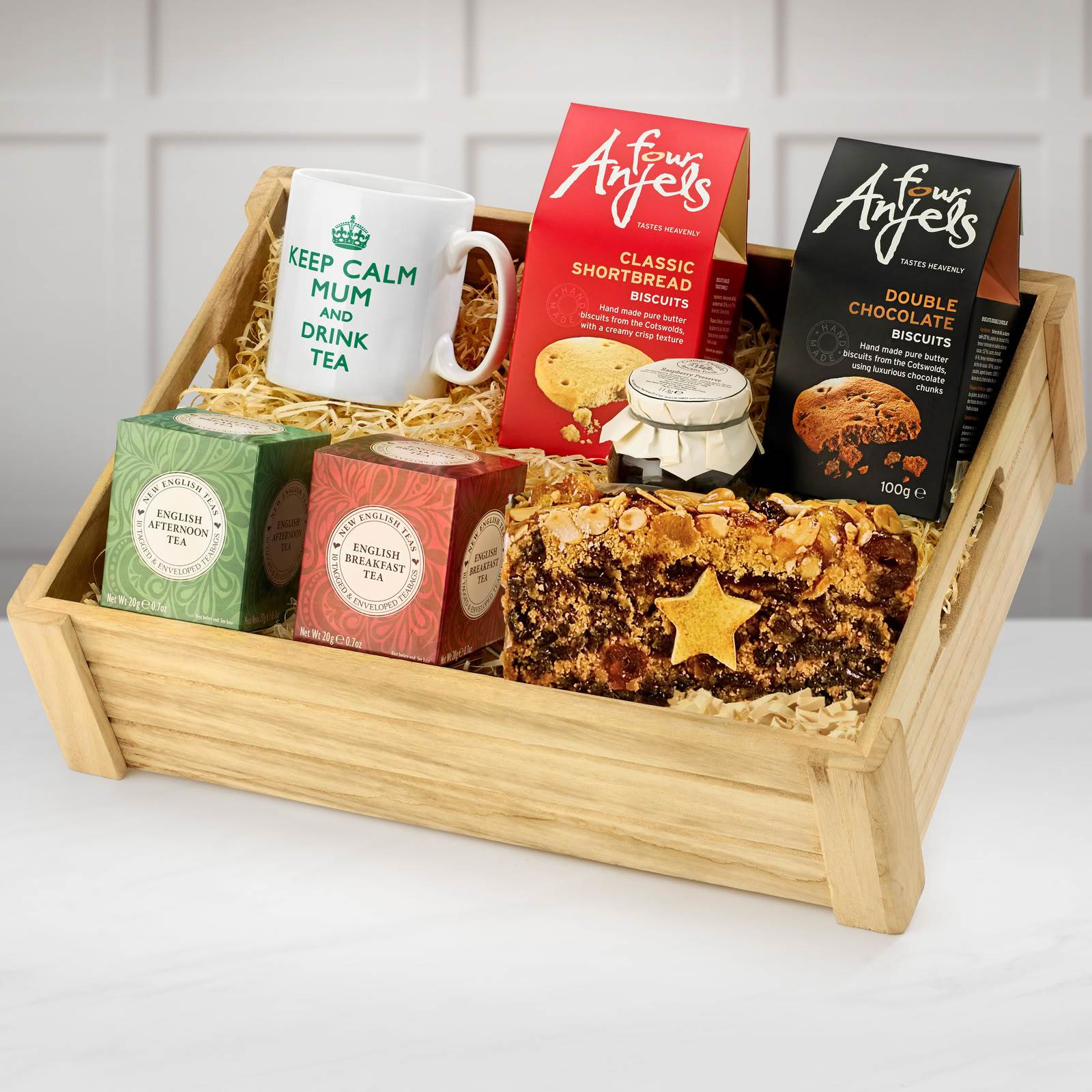 Mother's Day Tea Lover's Gift Set in Wood in a Wooden Crate