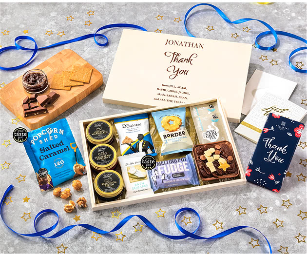 Thank You Tea Time Cake, Chocolate & Nibbles Letterbox Hamper