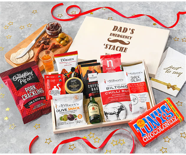 Father's Day Gentleman's Coffee & Spicy Bites Letterbox Hamper With Jameson Whisky