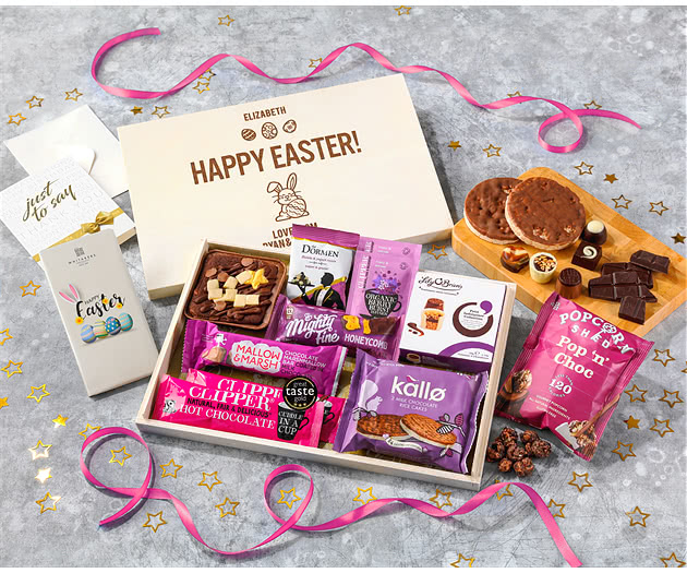 Easter Hot Chocolate, Cake & Sweet Treat Letterbox Hamper