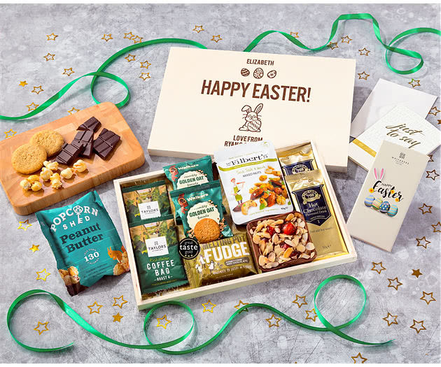 Easter Coffee Time Biscuits & Fudge Letterbox Hamper