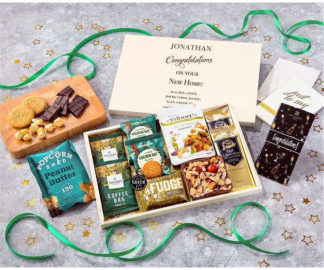 Housewarming Coffee Time Biscuits & Fudge Letterbox Hamper