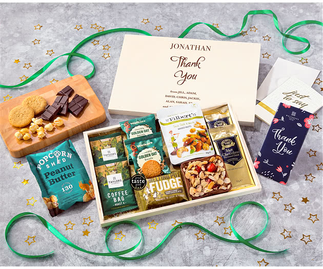 Thank You Coffee Time Biscuits & Fudge Letterbox Hamper