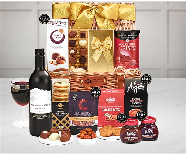 Beaumont Sweet & Savoury Selection Hamper With Red Wine