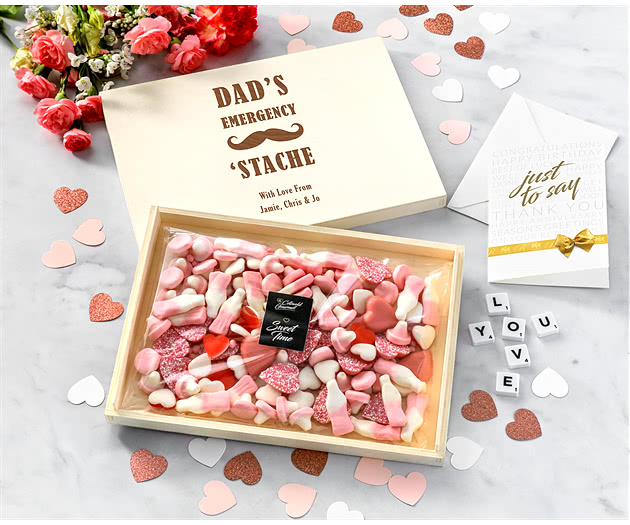 Father's Day Bumper Sweet Heart & Pink Treats Letterbox Hamper