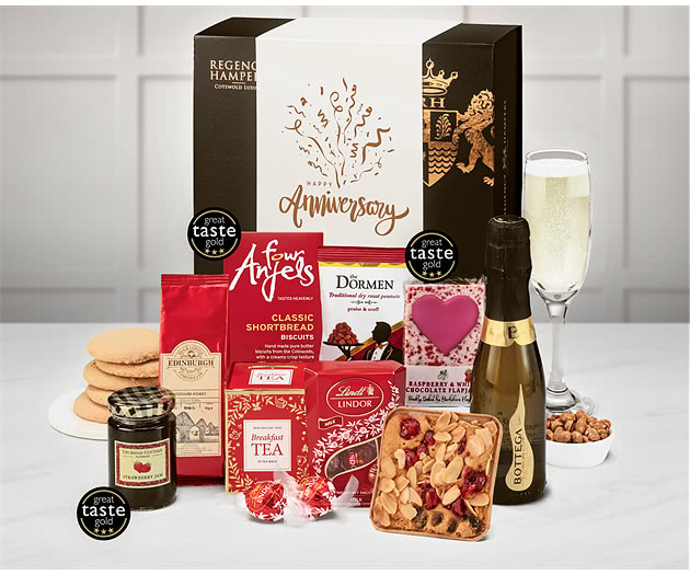Anniversary Delicious Delights Box with Prosecco