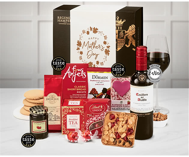 Mother's Day Delicious Delights Box with Red Wine