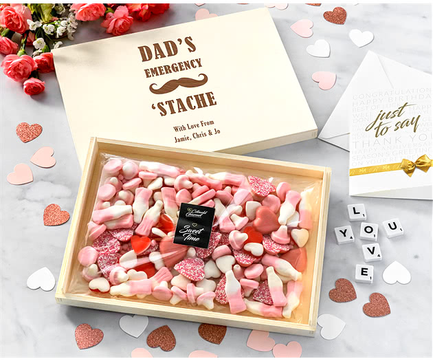Father's Day Bumper Sweet Heart & Pink Treats Letterbox Hamper