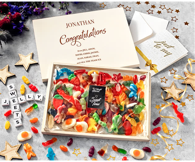 Congratulations Jumbo Jelly Favourites Letterbox Hamper
