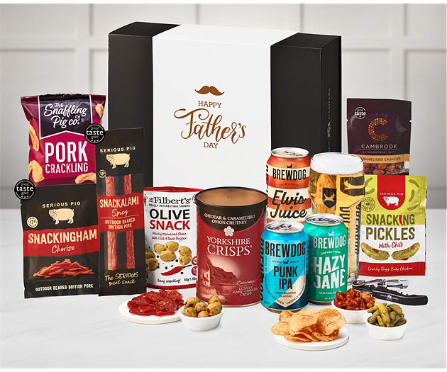 Father's Day Essential Pub Session Snacks Box with Brewdog Beer Selection