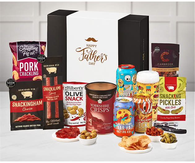 Father's Day Essential Pub Session Snacks Box with Beavertown Ales