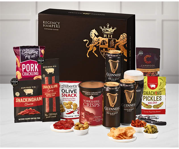 Good Luck Essential Pub Session Snacks Box with Guinness