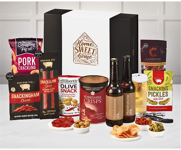 New Home Essential Pub Session Snacks Box with Hawkstone Ales