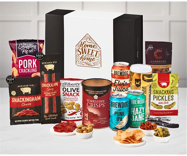New Home Essential Pub Session Snacks Box with Brewdog Beer Selection