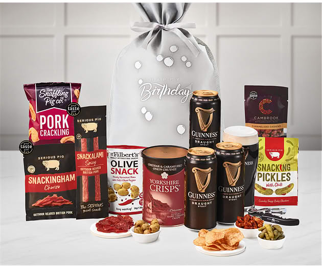 Birthday Essential Pub Session Snacks Gift with Guinness