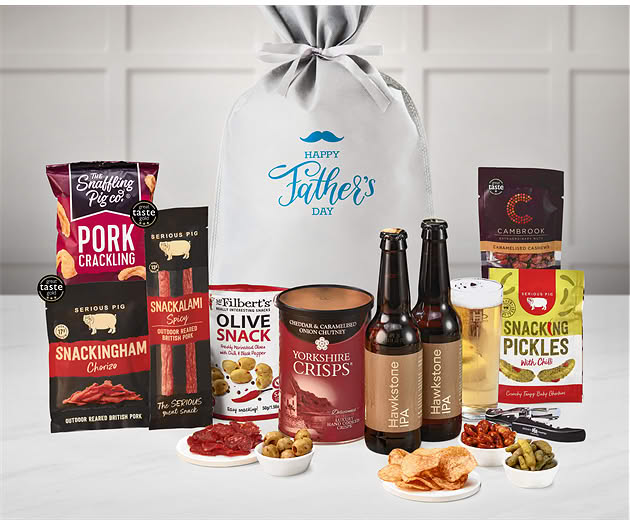 Father's Day Essential Pub Session Snacks Gift with Hawkstone Ales