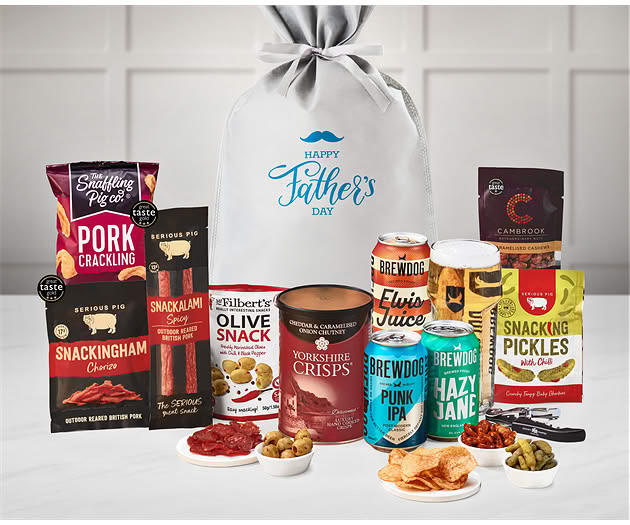 Father's Day Essential Pub Session Snacks Gift with Brewdog Beer Selection