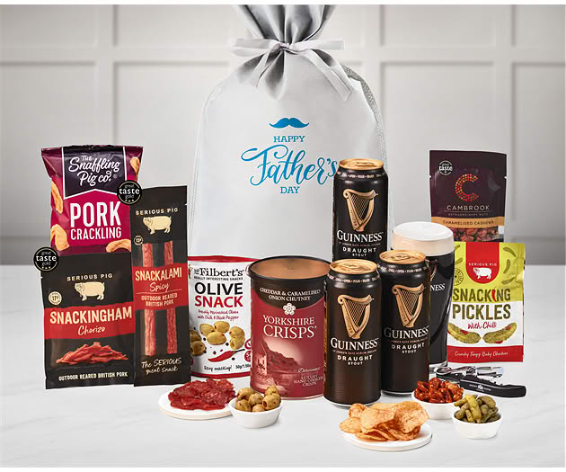 Father's Day Essential Pub Session Snacks Gift with Guinness