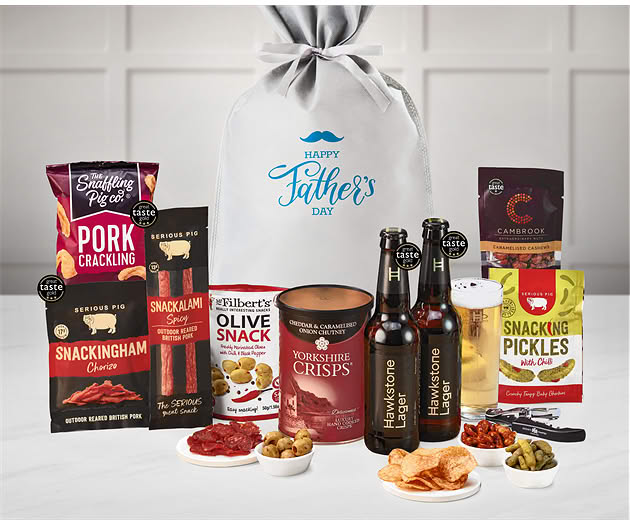 Father's Day Essential Pub Session Snacks Gift with Hawkstone Lagers