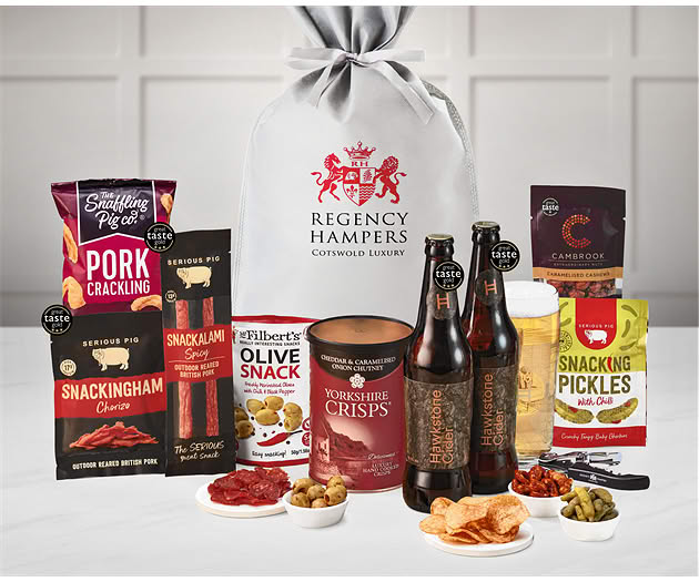 Good Luck Essential Pub Session Snacks Gift with Hawkstone Ciders