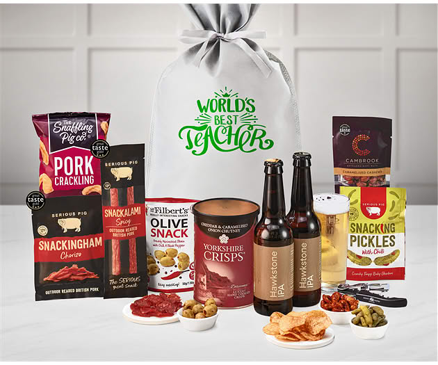Great Teacher Essential Pub Session Snacks Gift with Hawkstone Ales