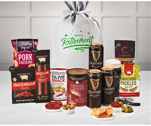 Retirement Essential Pub Session Snacks Gift with Guinness