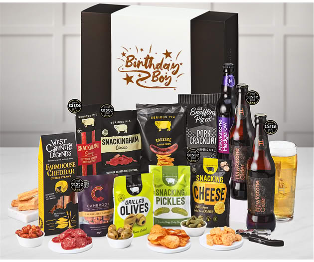 Birthday For Him Pub Night Experience Box with Hawkstone Ciders