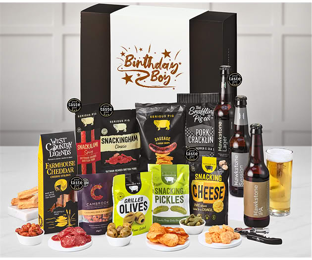 Birthday For Him Pub Night Experience Box with Hawkstone Beer Selection