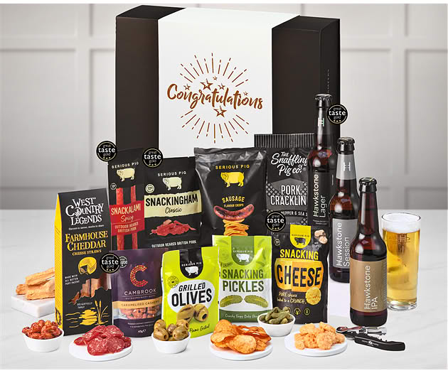 Congratulations Pub Night Experience Box with Hawkstone Beer Selection