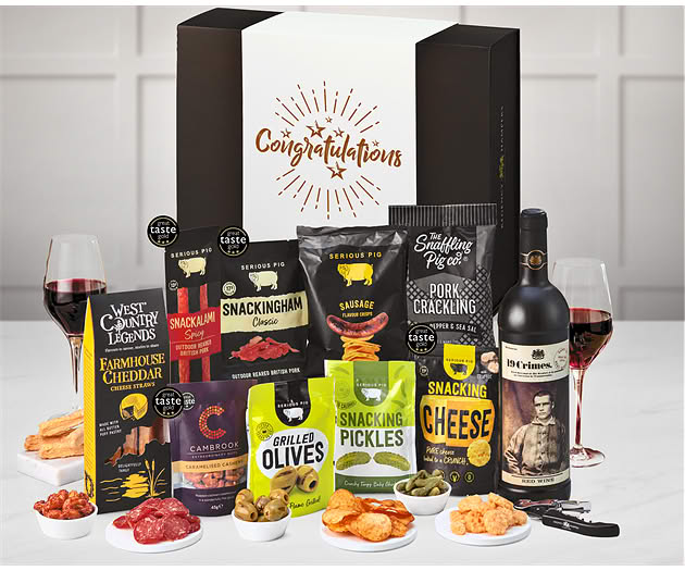 New Home Pub Night Experience Box with Red Wine