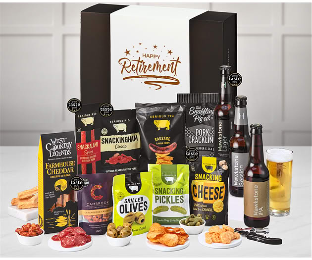 Retirement Pub Night Experience Box with Hawkstone Beer Selection