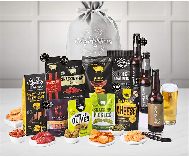 Congratulations Pub Night Experience Gift with Hawkstone Beer Selection