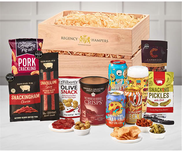 Essential Pub Session Snacks Crate with Beavertown Ales