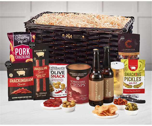 Essential Pub Session Snacks Hamper with Hawkstone Ales