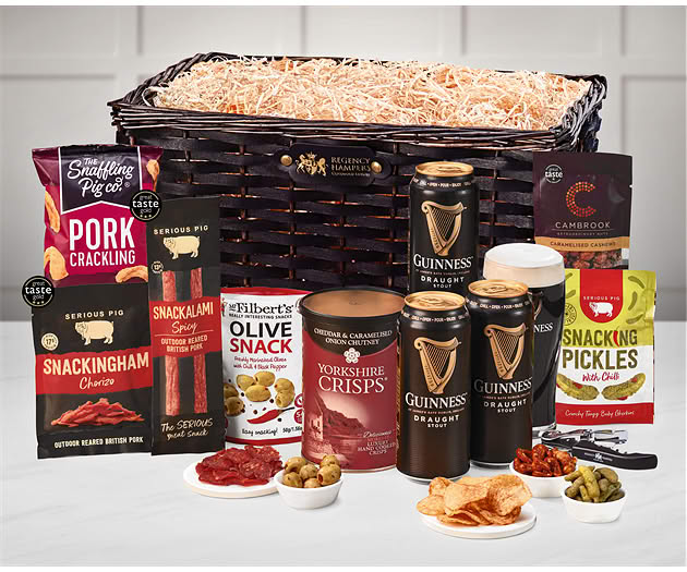 Essential Pub Session Snacks Hamper with Guinness
