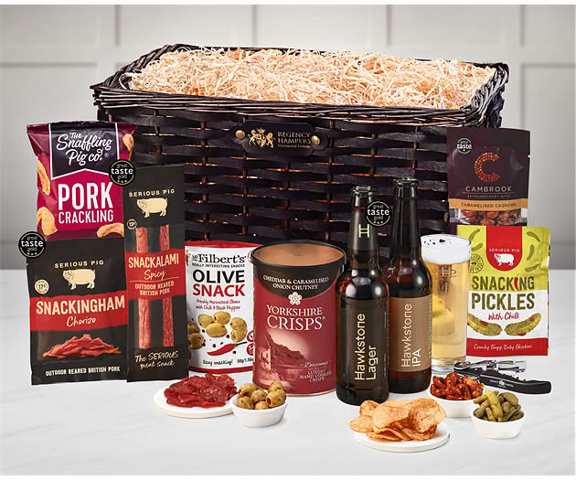 Essential Pub Session Snacks Hamper with Hawkstone Beer Selection