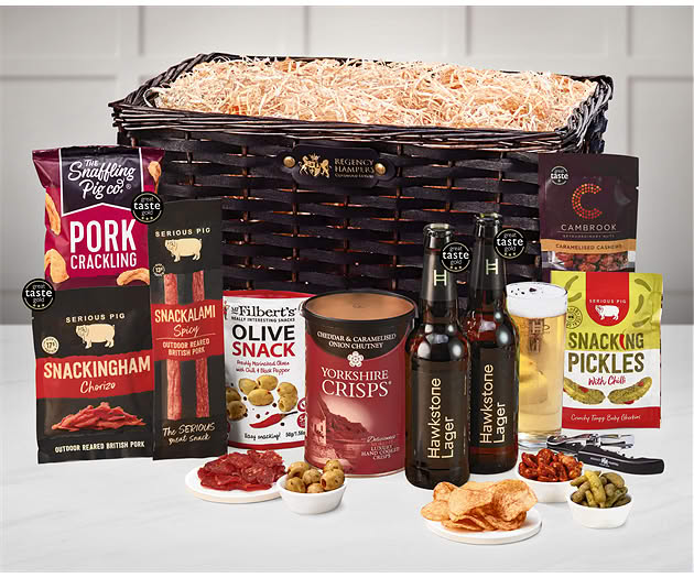 Essential Pub Session Snacks Hamper with Hawkstone Lagers