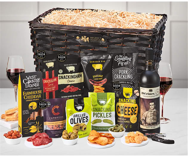 Pub Night Experience Hamper with Red Wine