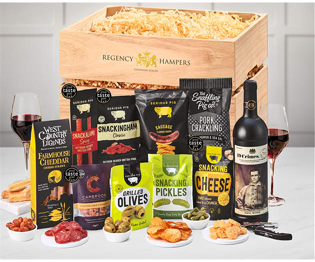 Pub Night Experience Crate with Red Wine