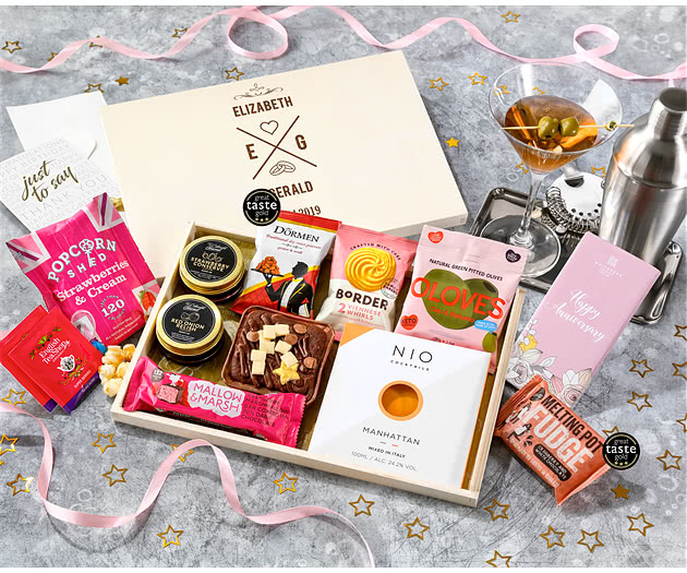 Anniversary Pink Cocktail Letterbox Hamper With Manhattan